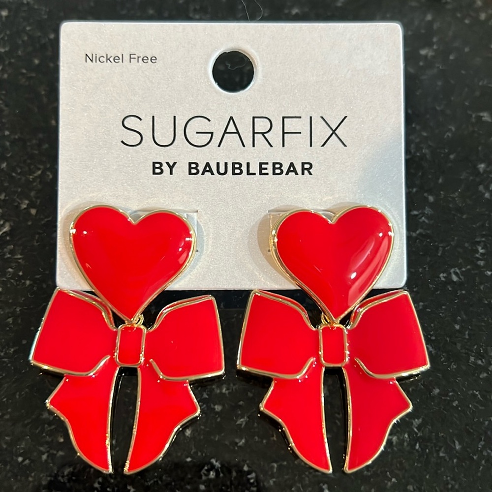Sugarfix by Baublebar drop red heart earrings - Valentines